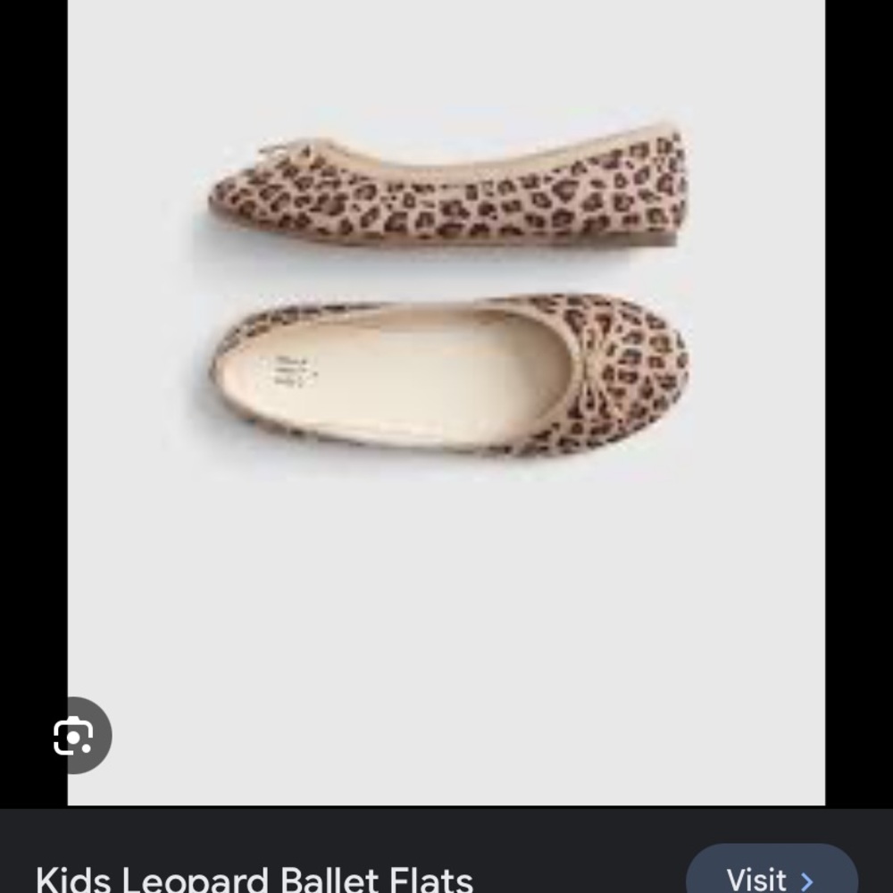 EUC GAP girls size 12 leopard print ballet flats